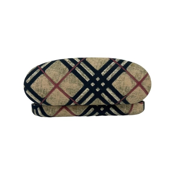 Burberry Sunglasses Eye Glasses Clam Shell Hard Case Nova Check Made in Italy - Picture 12 of 15